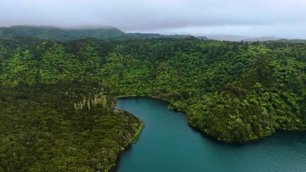 Aerial view of Lake Tarawera New Zealand. Aerial view of Lake Tarawera New Zealand.