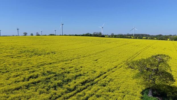 Aerial view of New Albion Wind Farm United Kingdom. Aerial view of New Albion Wind Farm United Kingdom.