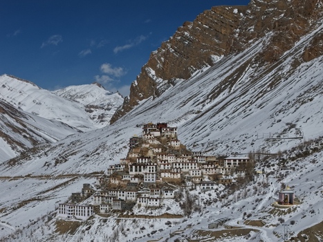 Kaza India 28 January 2026 View of Key Monastery nestled against snow capped Himalayan peaks in the Spiti Valley under a clear blue sky. Kaza India 28 January 2026 View of Key Monastery nestled against snow capped Himalayan peaks in the Spiti Valley under a clear blue sky.