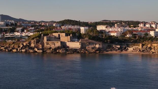 Aerial view of Forte de Santo Antonio da Barra Portugal. Aerial view of Forte de Santo Antonio da Barra Portugal.