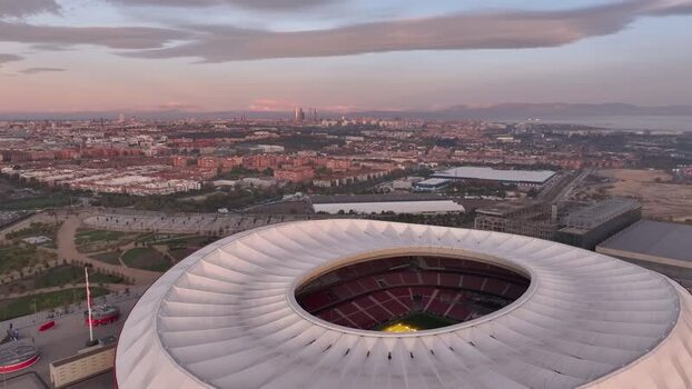 Aerial view of Riyadh Air Metropolitano Stadium Spain.
