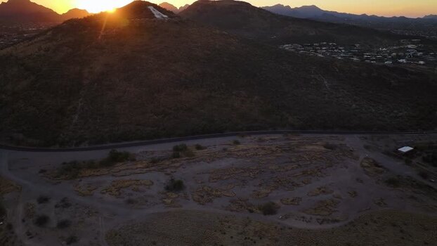 Aerial view of mountains at sunset United States. Aerial view of mountains at sunset United States.
