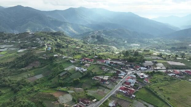 Aerial view of Alahan Panjang village in West Sumatra Indonesia. Aerial view of Alahan Panjang village in West Sumatra Indonesia.