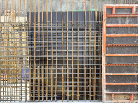View of steel reinforcement bars and concrete formwork at a construction site Sariyer Istanbul Turkiye. View of steel reinforcement bars and concrete formwork at a construction site Sariyer Istanbul Turkiye.