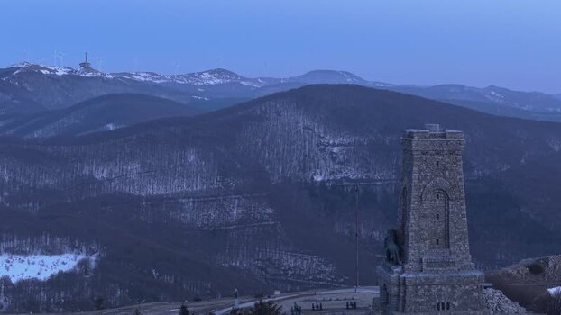 Aerial view of Shipka Memorial in Stara Zagora Bulgaria.