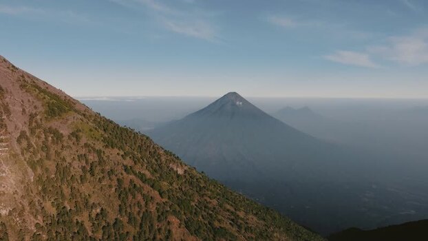 Aerial view of Acatenango volcano in Alotenango Guatemala. Aerial view of Acatenango volcano in Alotenango Guatemala.