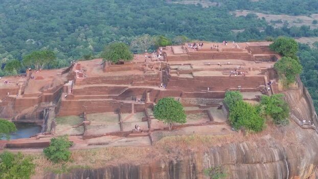 Aerial view of Sigiriya Lion Rock in Sri Lanka. Aerial view of Sigiriya Lion Rock in Sri Lanka.