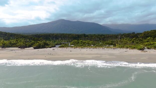 Aerial view of the beach and mountains New Zealand. Aerial view of the beach and mountains New Zealand.