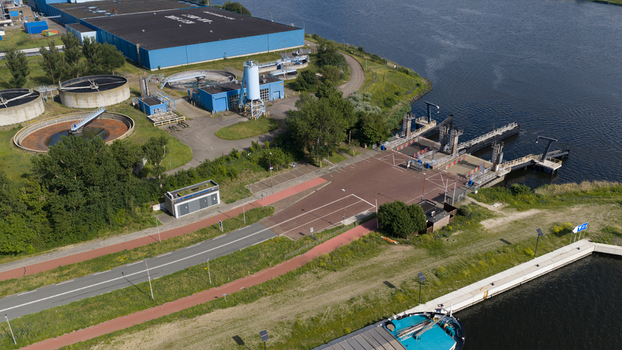 Velsen Noord Netherlands 20 June 2026 Aerial view of Velsen North Electric Ferry. Velsen Noord Netherlands 20 June 2026 Aerial view of Velsen North Electric Ferry.