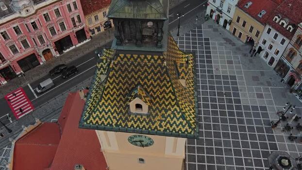 Aerial view of Council Tower in Brasov Romania. Aerial view of Council Tower in Brasov Romania.