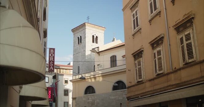 View of St. Vitus Cathedral in Rijeka Croatia.