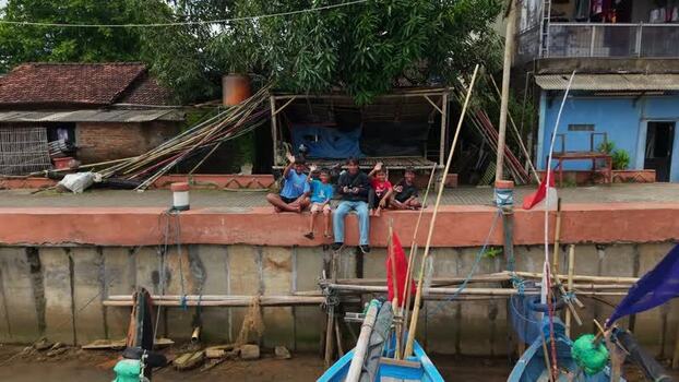 Aerial view of Jepara Floating Fish Market Indonesia. Aerial view of Jepara Floating Fish Market Indonesia.