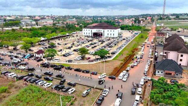 Aerial view of an International Conference Centre Nigeria. Aerial view of an International Conference Centre Nigeria.