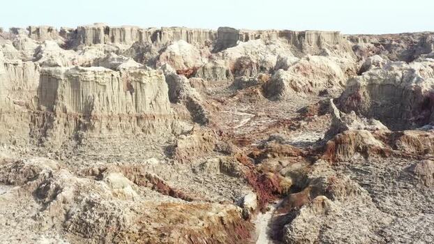 Aerial view of Danakil Desert rock formations Ethiopia. Aerial view of Danakil Desert rock formations Ethiopia.