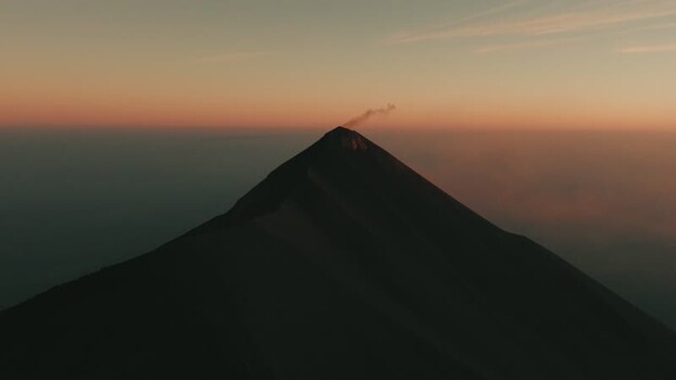 Aerial view of Volcan de Fuego at sunset Guatemala. Aerial view of Volcan de Fuego at sunset Guatemala.