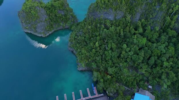 Aerial view of Piaynemo karst islands in Indonesia. Aerial view of Piaynemo karst islands in Indonesia.