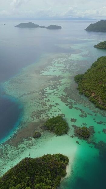 Aerial view of Piaynemo islands in Raja Ampat Indonesia. Aerial view of Piaynemo islands in Raja Ampat Indonesia.