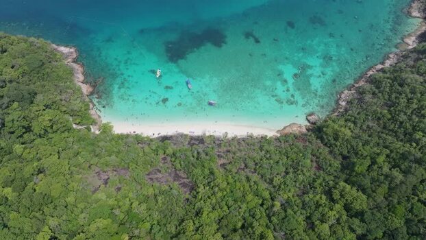 Aerial view of Perhentian Islands beach in Terengganu Malaysia. Aerial view of Perhentian Islands beach in Terengganu Malaysia.