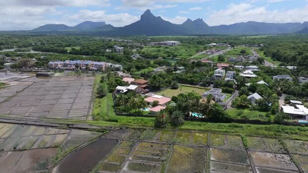 Aerial view of Salines de Yemen Tamarin in Tamarin Mauritius. Aerial view of Salines de Yemen Tamarin in Tamarin Mauritius.