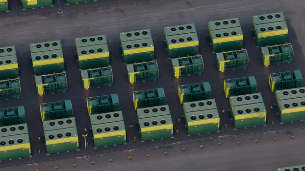 Aerial view of Hams Hall battery energy storage system in the UK Aerial view of Hams Hall battery energy storage system in the UK