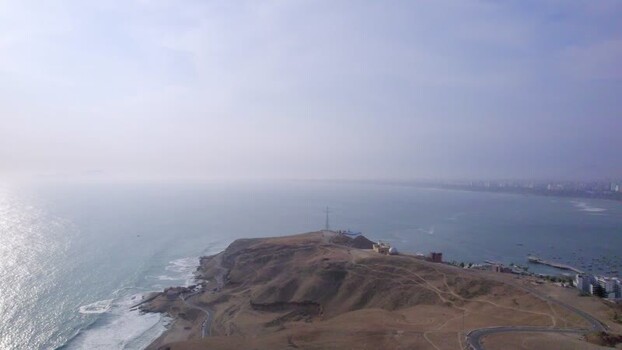 Aerial view of Morro Solar in Chorrillos Peru. Aerial view of Morro Solar in Chorrillos Peru.