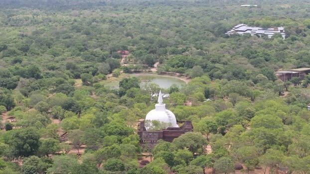 Aerial view of Polonnaruwa Ancient City stupa Sri Lanka. Aerial view of Polonnaruwa Ancient City stupa Sri Lanka.