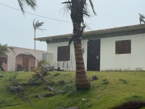 View of Super Typhoon Bavi hitting a house in Northern Mariana Islands. View of Super Typhoon Bavi hitting a house in Northern Mariana Islands.