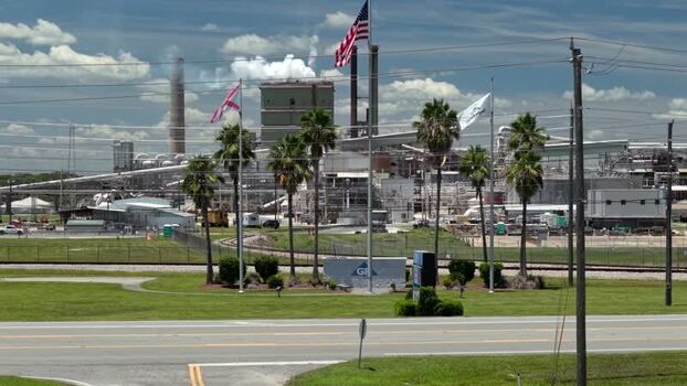 Aerial view of Georgia Pacific Palatka Operations United States.