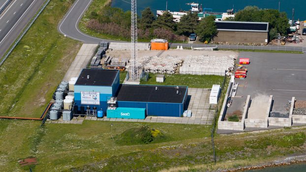 Breezanddijk Netherlands 25 May 2026 Aerial View of REDstack Blue Energy at the Afsluitdijk Breezanddijk Netherlands 25 May 2026 Aerial View of REDstack Blue Energy at the Afsluitdijk