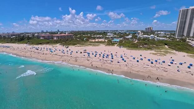 Aerial view of Singer Island beach and turquoise water United States. Aerial view of Singer Island beach and turquoise water United States.