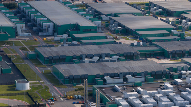Aerial view of Hyperscale Datacenter in The Netherlands Aerial view of Hyperscale Datacenter in The Netherlands
