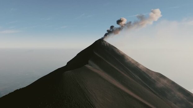 Aerial view of Acatenango volcano in Guatemala. Aerial view of Acatenango volcano in Guatemala.