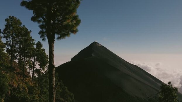Aerial view of Acatenango volcano in Alotenango Guatemala. Aerial view of Acatenango volcano in Alotenango Guatemala.