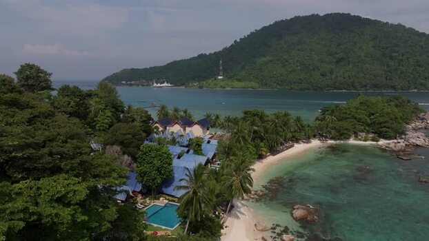 Aerial view of Perhentian Islands resort Malaysia. Aerial view of Perhentian Islands resort Malaysia.