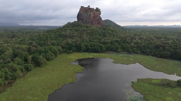 Aerial view of Sigiriya Lion Rock in Sri Lanka. Aerial view of Sigiriya Lion Rock in Sri Lanka.