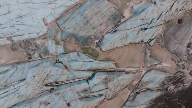 Aerial view of glacier ice patterns Iceland. Aerial view of glacier ice patterns Iceland.