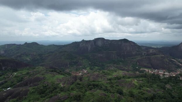 Aerial view of Idanre Hill in Ondo Nigeria.
