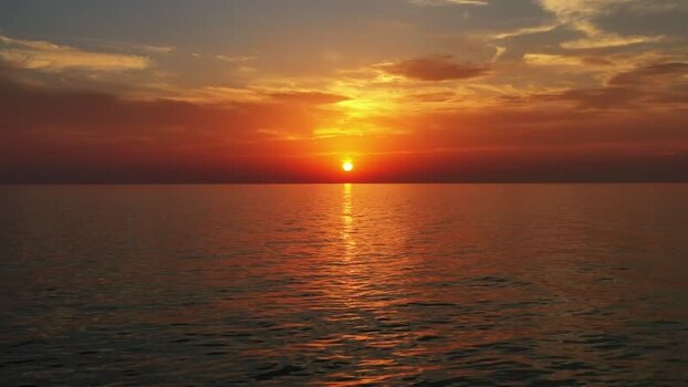 Aerial view of sunset over the Adriatic Sea Montenegro. Aerial view of sunset over the Adriatic Sea Montenegro.