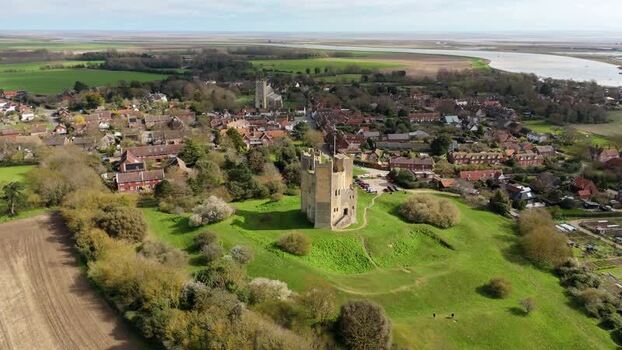 Aerial view of Orford Castle United Kingdom. Aerial view of Orford Castle United Kingdom.