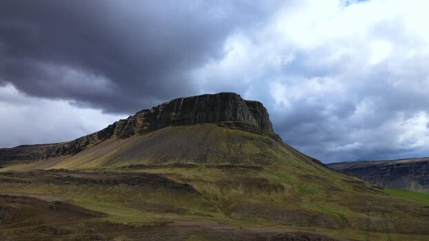 Aerial view of the mountain landscape in Hvalfjordur Iceland. Aerial view of the mountain landscape in Hvalfjordur Iceland.