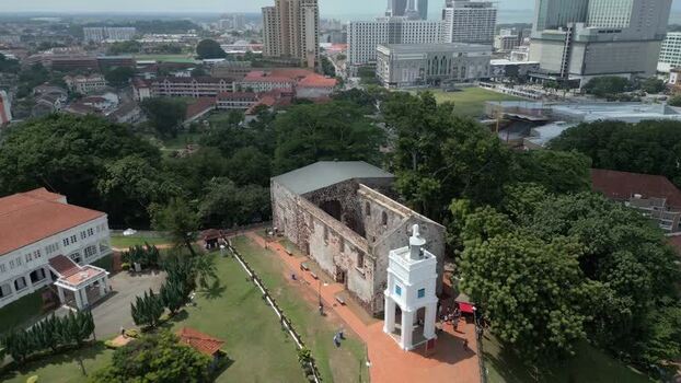 Aerial view of A Famosa ruins in historic Malacca Malaysia. Aerial view of A Famosa ruins in historic Malacca Malaysia.