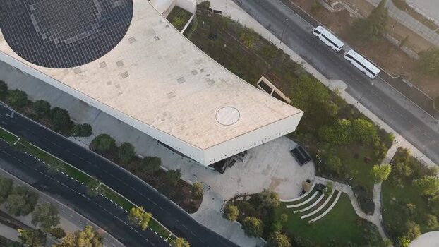 Aerial view of National Library of Israel in Jerusalem Israel. Aerial view of National Library of Israel in Jerusalem Israel.