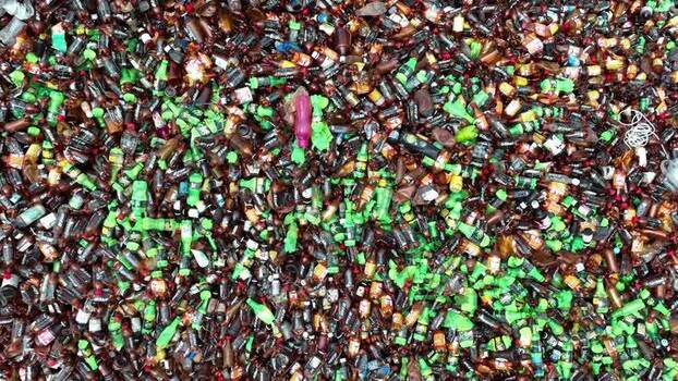 View of a massive pile of discarded bottles in Bogura Bangladesh. View of a massive pile of discarded bottles in Bogura Bangladesh.