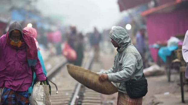 View of people at a railway market in Bogura Bangladesh. View of people at a railway market in Bogura Bangladesh.