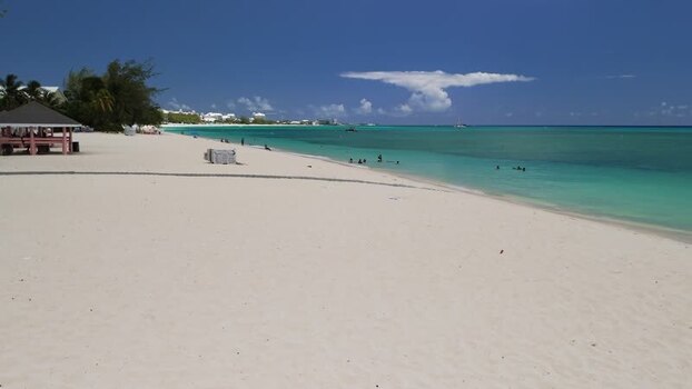 Aerial view of Grand Cayman beach Cayman Islands. Aerial view of Grand Cayman beach Cayman Islands.