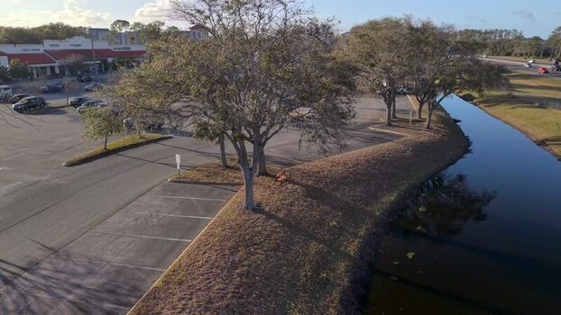 Aerial view of Circus next to highway United States. Aerial view of Circus next to highway United States.