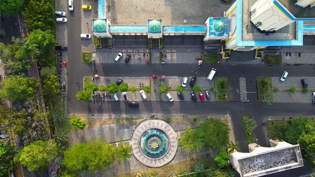 Aerial view of Islamic Center NTB in Mataram Indonesia.