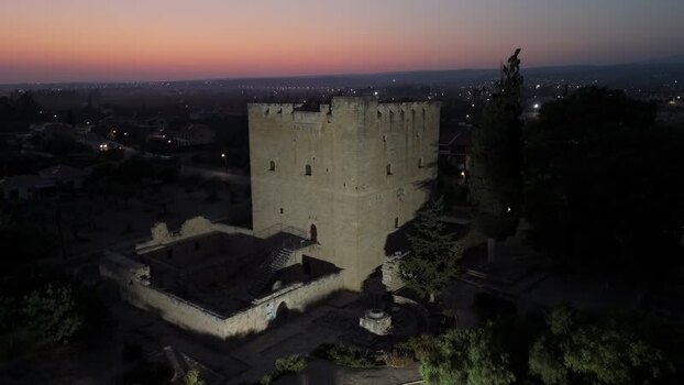 Aerial view of Lusignan House in Nicosia Cyprus.