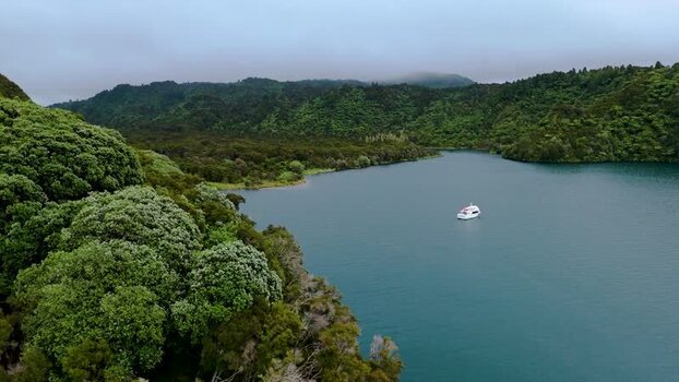Aerial view of Lake Tarawera New Zealand. Aerial view of Lake Tarawera New Zealand.