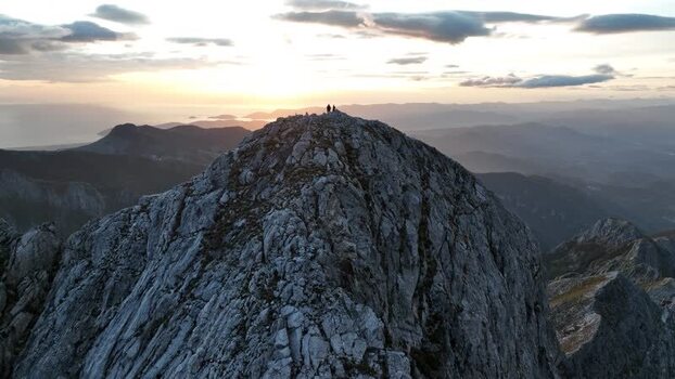 Aerial view of Pizzo d Uccello peak at sunset Italy. Aerial view of Pizzo d Uccello peak at sunset Italy.